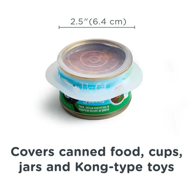 Alt view image 4 of 7 - Pet Reusable Puppy Essentials Dog Food Can Lids, Cat Food Lids for Cans, Airtight Seal, Dog Travel Accessories, Food Grade Silicone Stretch Lids, Freezer & Dishwasher Safe, 3-Pack