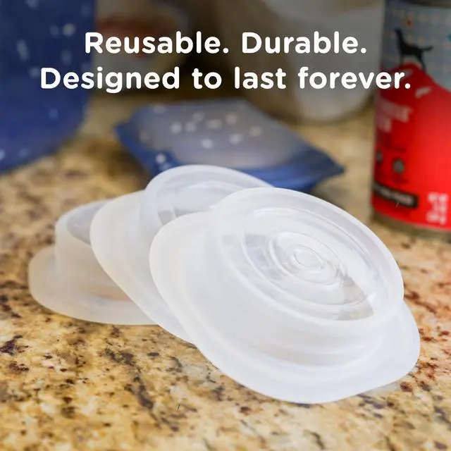 Alt view image 5 of 7 - Pet Reusable Puppy Essentials Dog Food Can Lids, Cat Food Lids for Cans, Airtight Seal, Dog Travel Accessories, Food Grade Silicone Stretch Lids, Freezer & Dishwasher Safe, 3-Pack