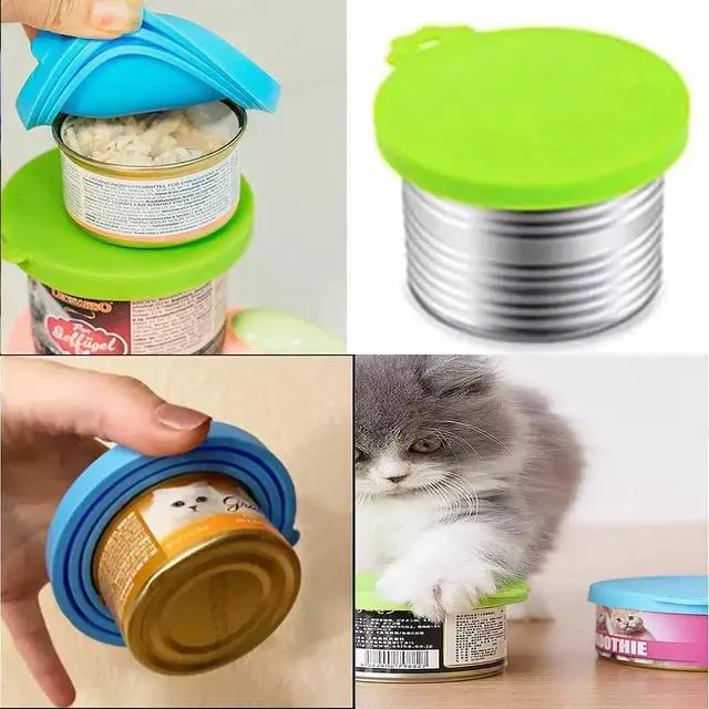 Alt view image 5 of 6 - Pack Pet Dog Food Can Lids, Silicone Cat Food Can Covers for Canned Goods, Universal Reusable Lids Tops & Savers Caps for 3 Standard Sizes, BPA Free