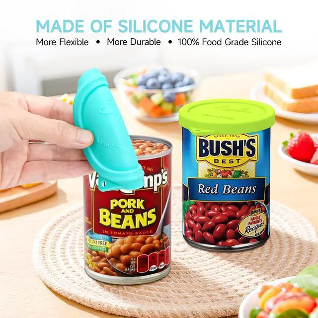 Alt view image 3 of 6 - inch Silicone Can Lids, Reusable Food Saver for Canned Goods