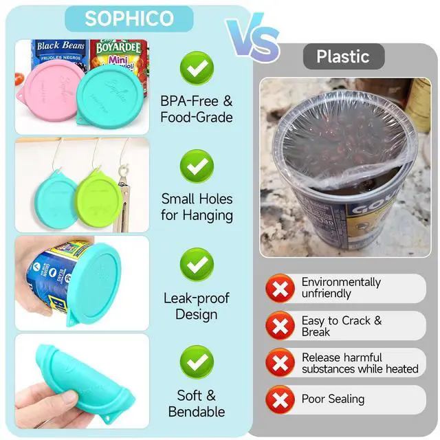 Alt view image 4 of 6 - inch Silicone Can Lids, Reusable Food Saver for Canned Goods