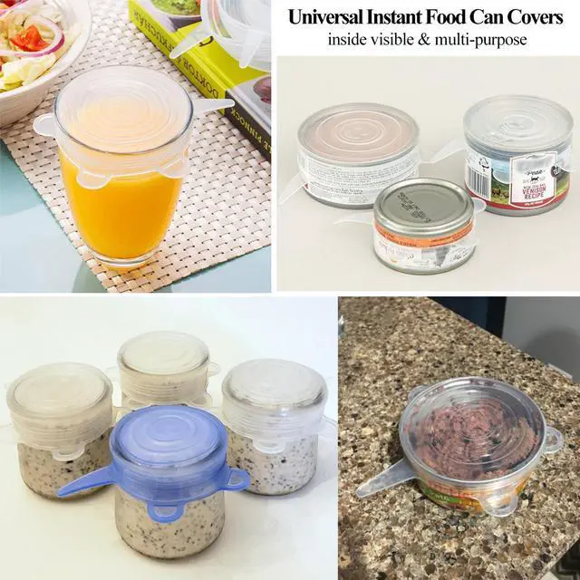 Alt view image 7 of 7 - Silicone Can Lids (10 Pack, All 2.6'' Diameter), Reusable Silicone Stretch Lids for Pet Food Cans, BPA-free Seal Can Covers for Yogurt Jars Soda Regular Mason Jars Canned Pet Foods