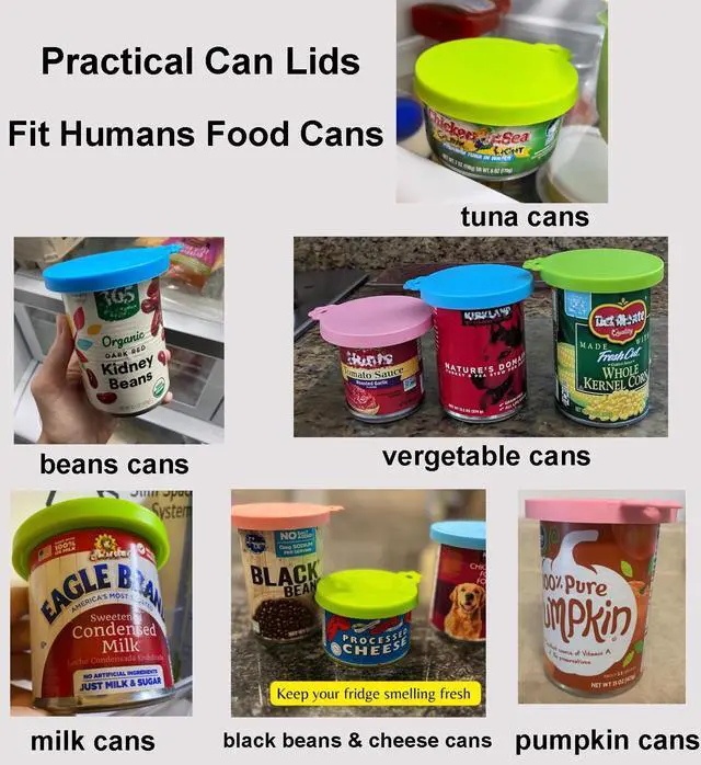 Alt view image 6 of 7 - Pet Food Can Covers-Comtim 3 Pack Silicone Can Lids Caps for Dog Cat Wet Food,Universal Size Fit Most Standard Size Canned Dog and Cat Food