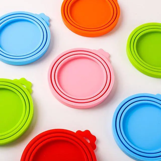 Alt view image 6 of 6 - Pack Silicone Pet Food Can Lids, Universal Dog & Cat Food Covers, Fits 3 to 13.2 oz Cans, Airtight, BPA-Free, Dishwasher Safe, Reusable