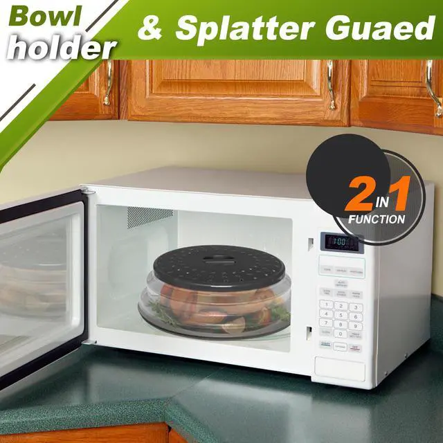 Alt view image 3 of 7 - Microwave food Cover & Mat,Large Vented Collapsible Splatter Guard dish Plate lid & Silicone Round Kitchen mat