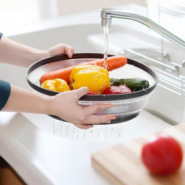 Alt view image 5 of 7 - Microwave food Cover & Mat,Large Vented Collapsible Splatter Guard dish Plate lid & Silicone Round Kitchen mat
