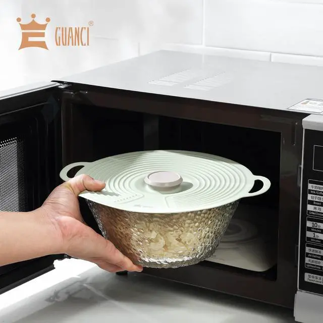 Alt view image 5 of 6 - Silicone Lids for Bowl 8 Pack, Microwave Splatter Cover with 6 Sizes Reusable Heat Resistant Lids Fits Cups, Bowls, Plates, Pots, Pans, Skillets, Stove Top, Oven, Fridge Dishwasher Safe