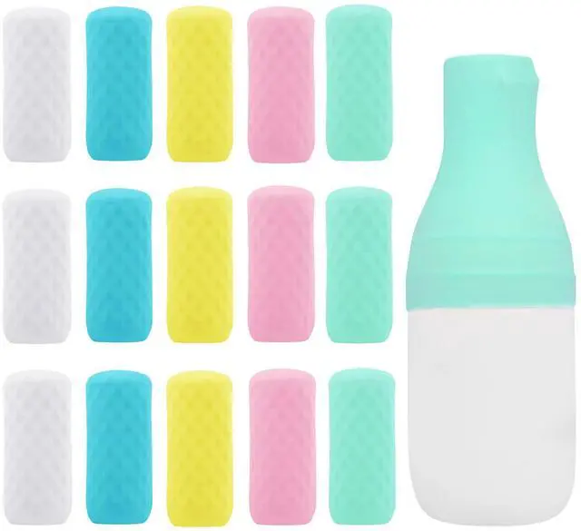 Main image of Pack Travel Essentials Accessories Silicone Bottle Covers, Cruise Essentials, Beach Vacation Essentials for Women Men, Elastic Sleeves for Leak Proofing, Fit Travel Size Bottles Toiletries