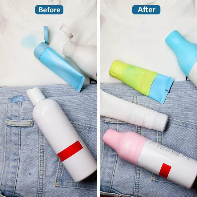 Alt view image 2 of 7 - Pack Travel Essentials Accessories Silicone Bottle Covers, Cruise Essentials, Beach Vacation Essentials for Women Men, Elastic Sleeves for Leak Proofing, Fit Travel Size Bottles Toiletries