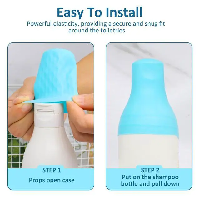 Alt view image 7 of 7 - Pack Travel Essentials Accessories Silicone Bottle Covers, Cruise Essentials, Beach Vacation Essentials for Women Men, Elastic Sleeves for Leak Proofing, Fit Travel Size Bottles Toiletries