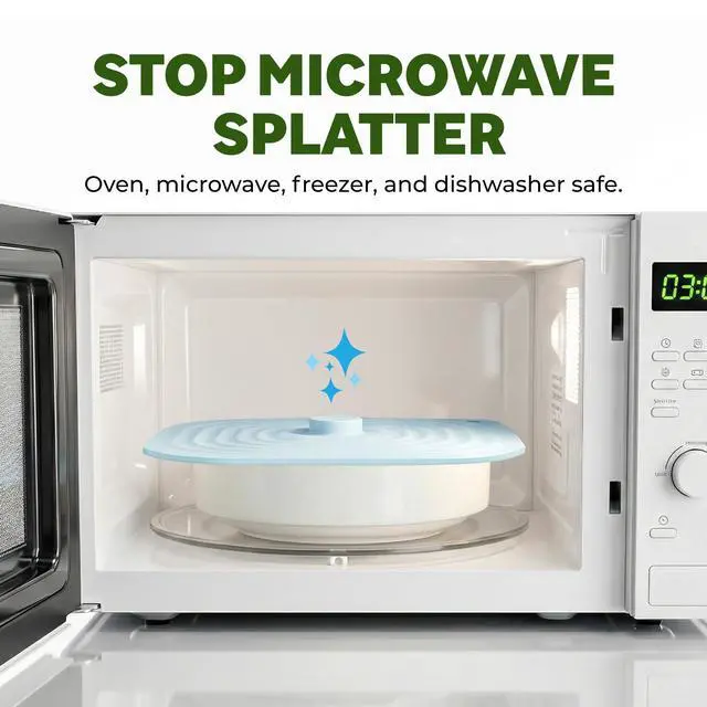 Alt view image 3 of 7 - Microwave Splatter Cover for Food, 5 Pack Silicone Reusable Lids, Airtight Suction Covers for Bowls Cups Pots Pans Skillets, Heat Resistant BPA-Free, Microwave Oven Fridge Dishwasher Safe