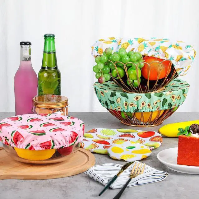 Alt view image 4 of 7 - Reusable Bowl Covers for Bread Proofing Stretch Cloth Fabric Halloween Summer Style Bowl Covers with Elastic Bread Sourdough Lids for Food Storage and Food Preservation