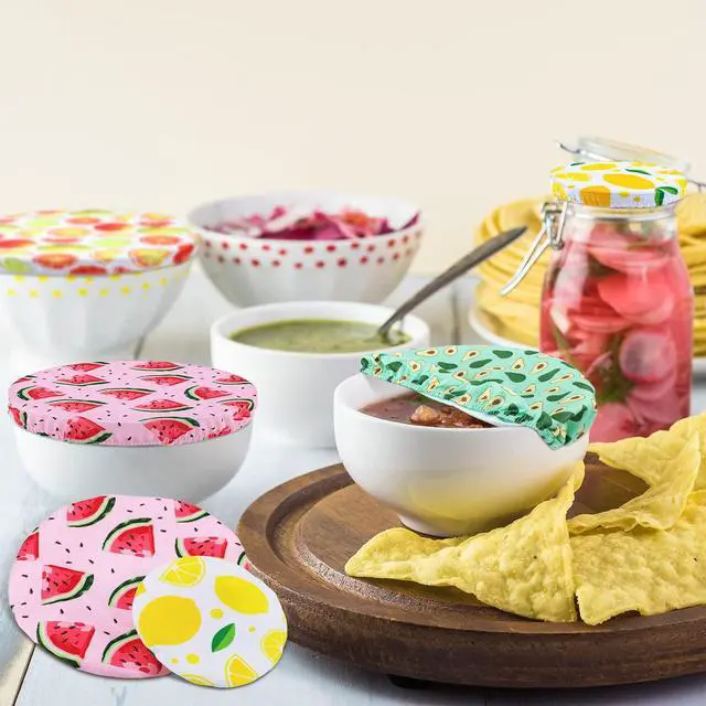 Alt view image 6 of 7 - Reusable Bowl Covers for Bread Proofing Stretch Cloth Fabric Halloween Summer Style Bowl Covers with Elastic Bread Sourdough Lids for Food Storage and Food Preservation