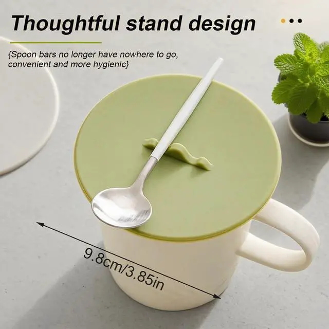 Alt view image 2 of 7 - flower Silicone Cup Covers (Set of 6), Multicolored Silicone Lids for Mugs, Cups, Flexible Mug Covers, Tea Pots, Hot Cup Lids for Coffee & Tea (Style A)