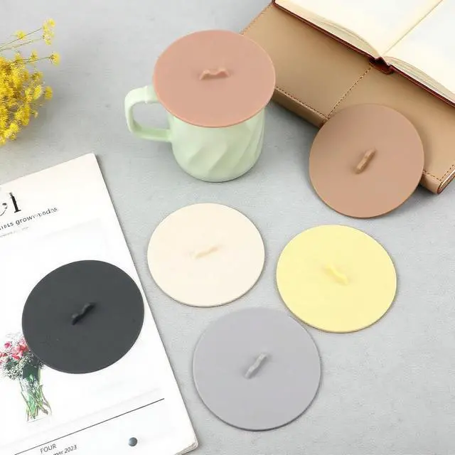 Alt view image 7 of 7 - flower Silicone Cup Covers (Set of 6), Multicolored Silicone Lids for Mugs, Cups, Flexible Mug Covers, Tea Pots, Hot Cup Lids for Coffee & Tea (Style A)
