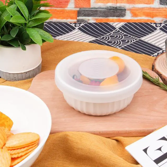 Alt view image 7 of 7 - Silicone Lids for CorningWare 16 Ounce Round Dish, 2 Pack Reusable Covers for CorningWare F-16-PC French White Baking Dish (Dishes not Included) Dishwasher & Microwave & Freezer Safe