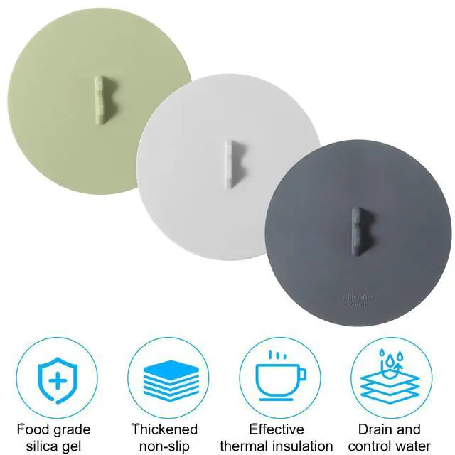 Alt view image 3 of 7 - Silicone Lids for Cups, Silicone Cup Covers, Colored Universal Cup Lids, Reusable Mug Cover, Food Grade Dust-proof Airtight Seal Lids for Mugs Tea Cups Coffee Cup