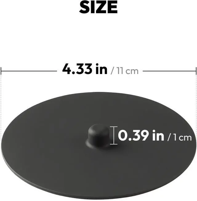 Alt view image 4 of 7 - Pack Silicone Cup Cover Lids, 4.3 Inch Mug Covers, Reusable Silicone Coffee and Tea Cup Lids - Black