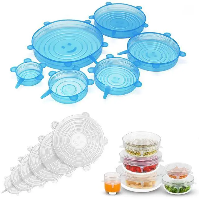 Main image of 12PCS Silicone Stretch Lids for Food Storage, 6 Specifications of Reusable Silicone Bowl Cover, Suitable for Various Food Containers, High and Low Temperature Scenarios (Microwave Ovens, Freezers)