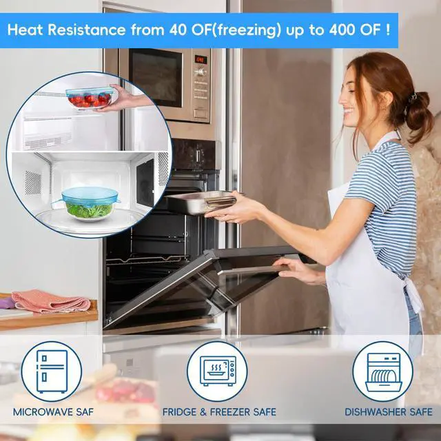 Alt view image 3 of 7 - 12PCS Silicone Stretch Lids for Food Storage, 6 Specifications of Reusable Silicone Bowl Cover, Suitable for Various Food Containers, High and Low Temperature Scenarios (Microwave Ovens, Freezers)