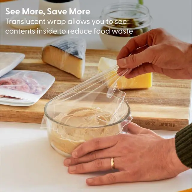Alt view image 4 of 7 - Reusable Silicone Stretch Wrap, 1 Box with 3 Wraps (7x8, 10x11, 13x14), Oven, Dishwasher, Microwave & Freezer Safe, BPA Free