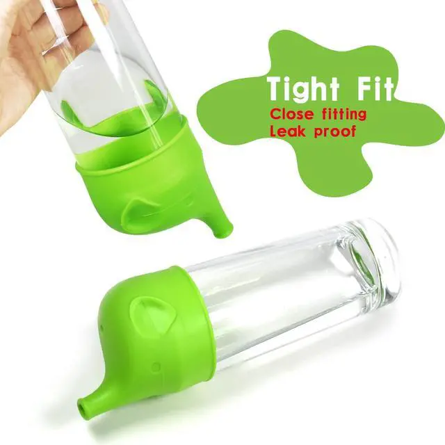 Alt view image 4 of 7 - Silicone Sippy Cup Lids, 5 Packs Elephant Spill-Proof Sippy Cup for Babies, Toddlers and Kids