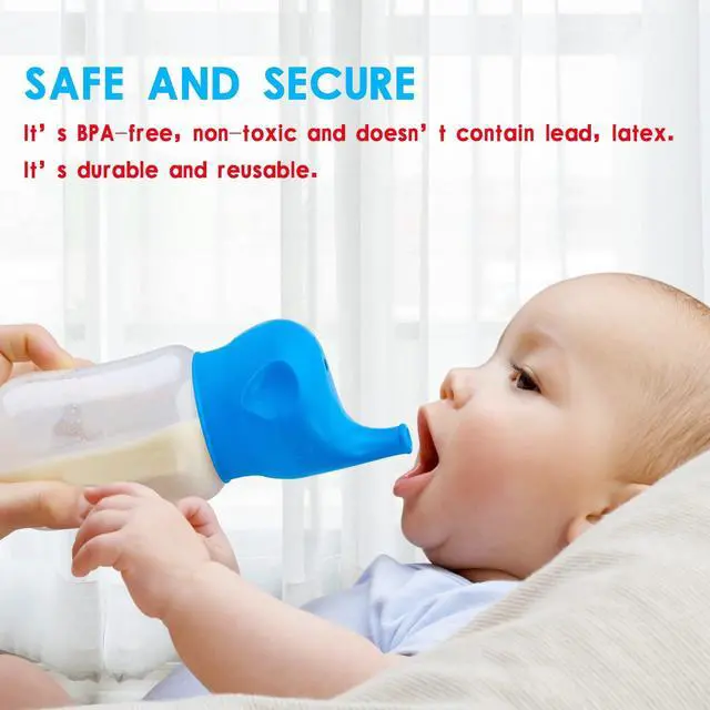 Alt view image 7 of 7 - Silicone Sippy Cup Lids, 5 Packs Elephant Spill-Proof Sippy Cup for Babies, Toddlers and Kids