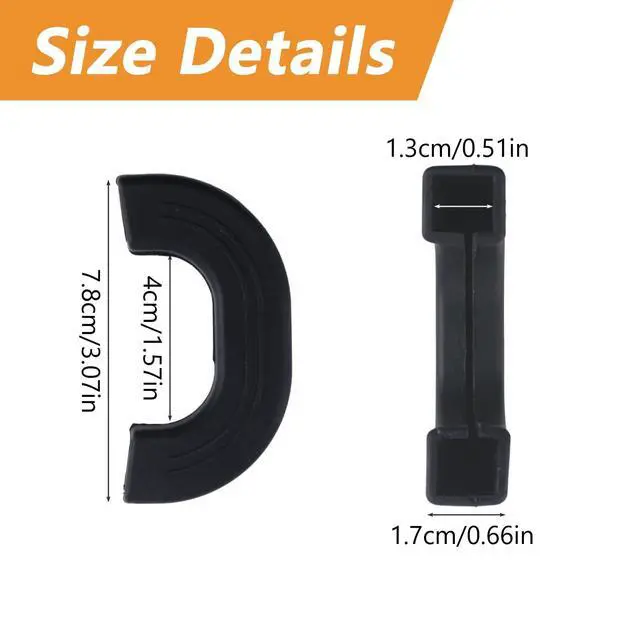 Alt view image 2 of 7 - Pairs of Silicone Pot Handle Cover, Black Non Slip Heat Resistant Handle Covers Slow Cooker Reusable Silicone Handle Cover