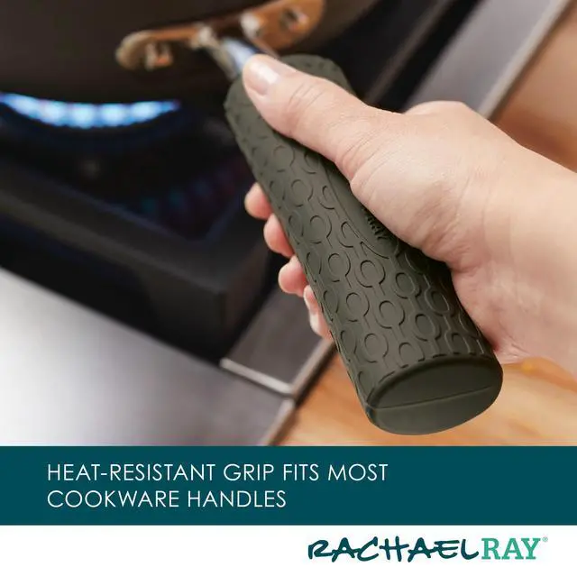 Alt view image 3 of 6 - Tools and Gadgets Cookware Silicone Handle/Holder Sleeve Set for Frying Pans, Skillets, and Cast Iron, 3 Piece - Gray