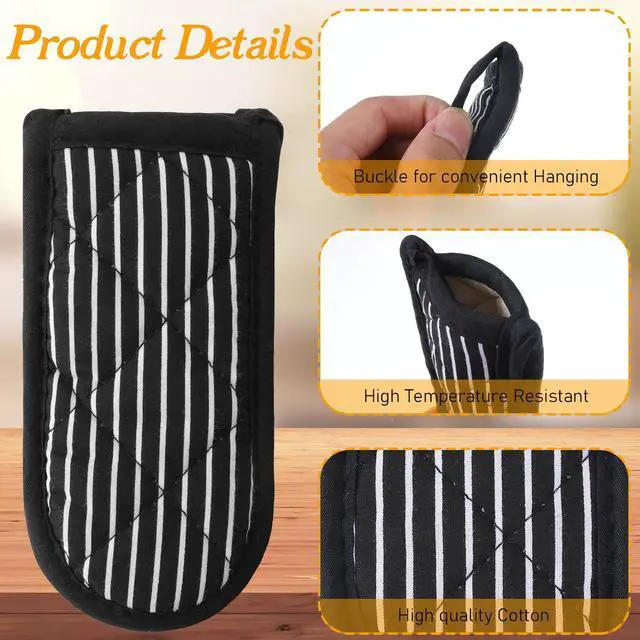 Alt view image 3 of 7 - 3 PCS Cast Iron Skillet Handle Covers, Pot Handle Covers Heat Resistant Cotton Pan Reusable Non-Slip Pot Holders Sleeves Mitt for Kitchen Baking Cooking Supplies