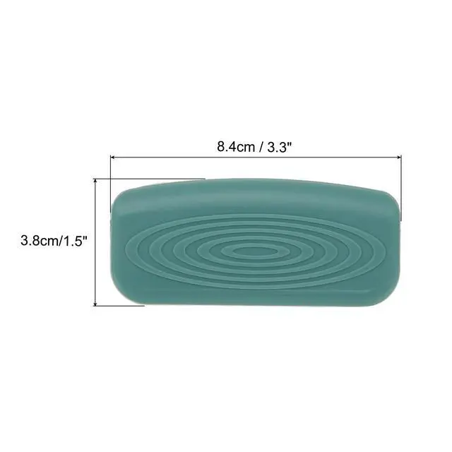 Alt view image 2 of 5 - Pcs Silicone Assist Hot Pan Handle Holder Hot Skillet Handle Covers Pot Holder Sleeve Non-Slip Heat Resistant for Kitchen Pot Frying Pans Cookware Gray Blue