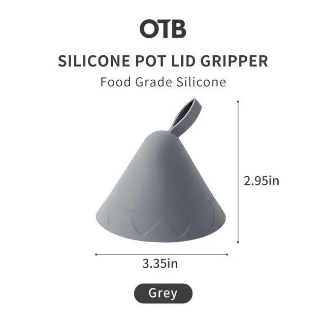 Alt view image 2 of 7 - Silicone Heat Resistant Universal Pot Handle Caps Scald Pot Lid Knob Covers Heat Resistant Knob Caps for Safe Handling of Cookware Lids Fit for Pots and Pans (dark grey)