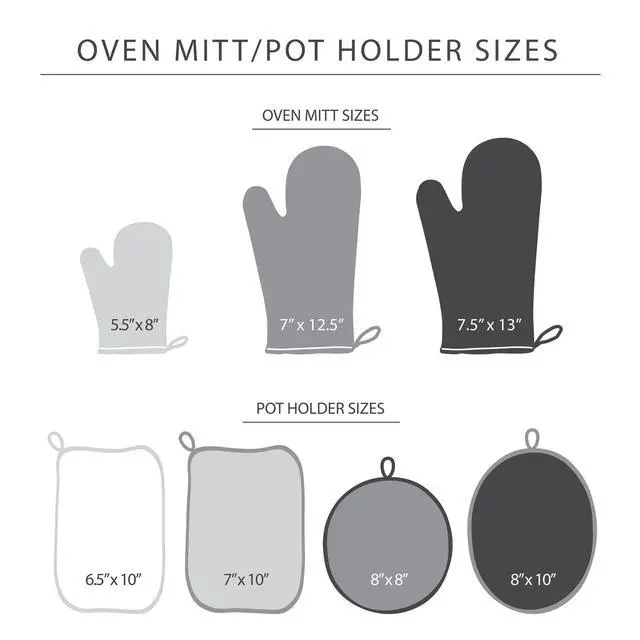 Alt view image 6 of 7 - Beacon Two-Tone Non-Slip Mini Oven Mitt Set, Cool Grey/Frost Grey, 5.5"x8", 2 Piece