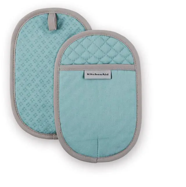 Main image of Asteroid Pot Holder 2-Pack Set, Aqua, 6.5"x10"
