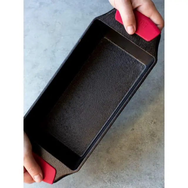 Alt view image 2 of 7 - Silicone Grips - Dishwasher Safe Silicone Grips Designed Bakeware Products Only - Reusable Heat Protection Up to 425° - Red