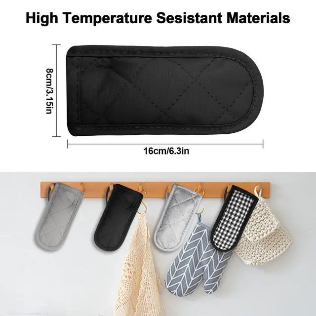 Alt view image 4 of 7 - Cast Iron Handle Cover 4 Pcs Cast Iron Skillet Handle Covers Heat Resistant Lodge Handle Cover for Kitchen