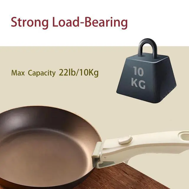 Alt view image 5 of 6 - Removable Pot Handle, Cream White Detachable Pan Handles, Universal Pan Handle, Replacement Handles for Pots and Pans with 2 PCS Silicone Oven Mitts Heat Resistant, Fits All Cookware
