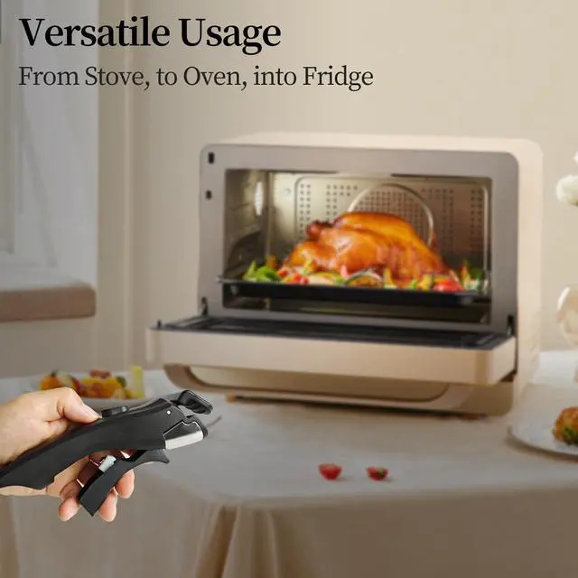 Alt view image 3 of 7 - Removable Pot Handle, Universal Pan Handle, Replacement for Pots and Pans, Fits All Cookware, Includes Spoon Rest, Durable & Heat-Resistant, Black