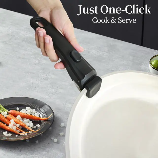 Alt view image 2 of 7 - Removable Pot Handle, Universal Pan Handle, Replacement for Pots and Pans, Fits All Cookware, Includes Spoon Rest, Durable & Heat-Resistant, Black