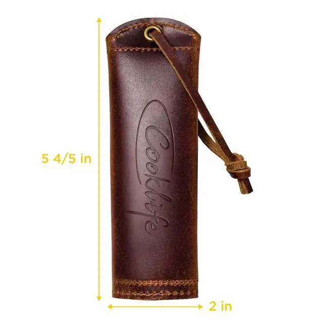 Alt view image 5 of 7 - Cast Iron Handle Cover - Extra Thick Leather Hot Handle Holder for Cast Iron Skillets - Reusable Heat Protection Up to 500°F Skillet Handle Cover