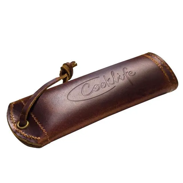Alt view image 6 of 7 - Cast Iron Handle Cover - Extra Thick Leather Hot Handle Holder for Cast Iron Skillets - Reusable Heat Protection Up to 500°F Skillet Handle Cover