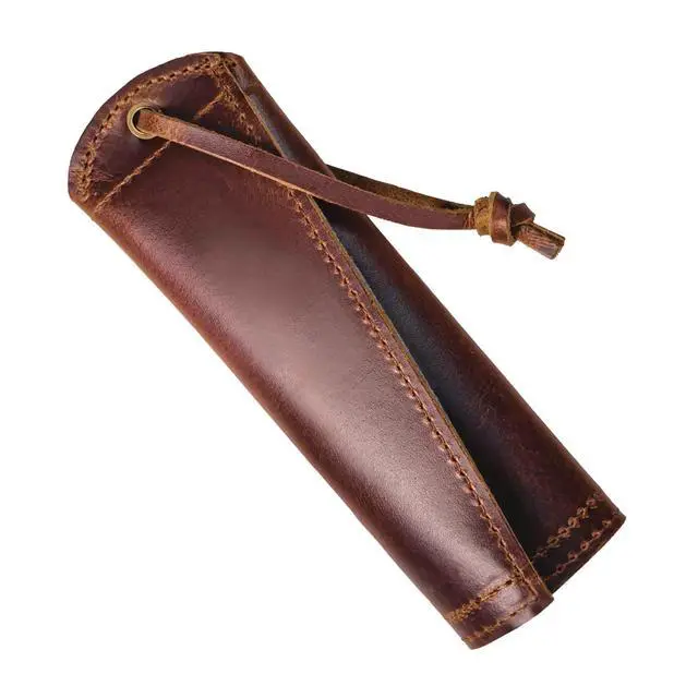 Alt view image 7 of 7 - Cast Iron Handle Cover - Extra Thick Leather Hot Handle Holder for Cast Iron Skillets - Reusable Heat Protection Up to 500°F Skillet Handle Cover
