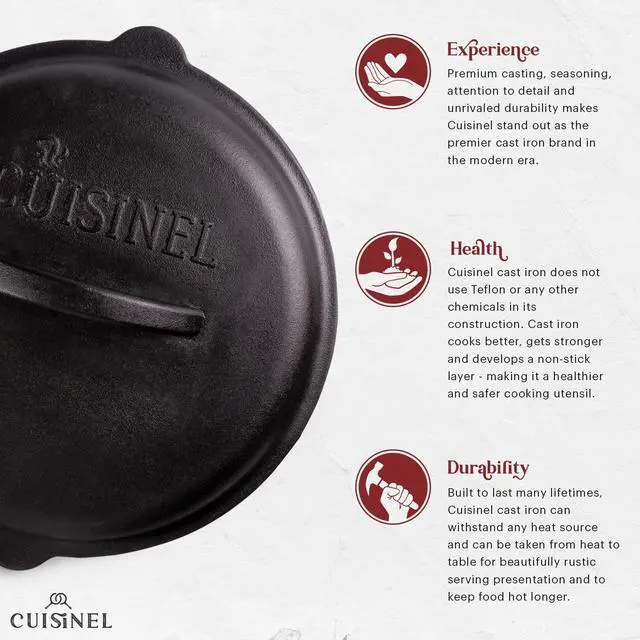 Alt view image 5 of 7 - Fits 10"-Inch Lodge Skillet Frying Pans or Braiser + Silicone Handle Holder + Care Guide - 25.4-cm Pre-Seasoned Universal Replacement Cover - Indoor/Outdoor, Fire, BBQ Safe