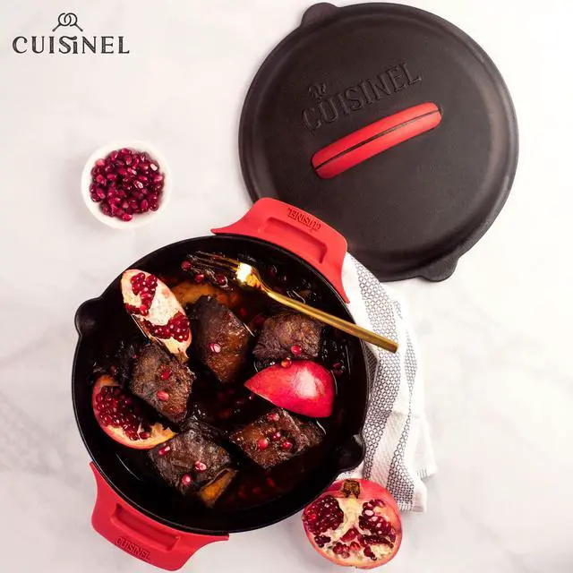Alt view image 7 of 7 - Fits 10"-Inch Lodge Skillet Frying Pans or Braiser + Silicone Handle Holder + Care Guide - 25.4-cm Pre-Seasoned Universal Replacement Cover - Indoor/Outdoor, Fire, BBQ Safe