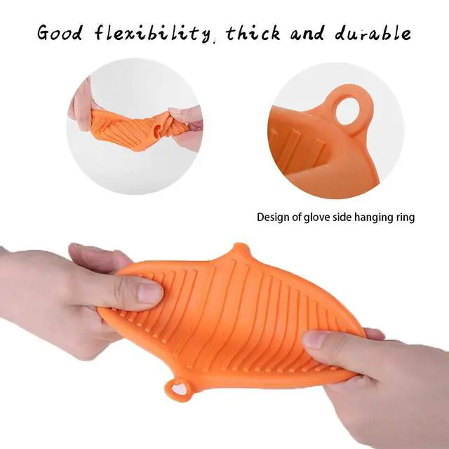 Alt view image 3 of 7 - Pairs Silicone Cooking Pinch Grips Oven Mitts Potholder for Kitchen Cooking & Baking