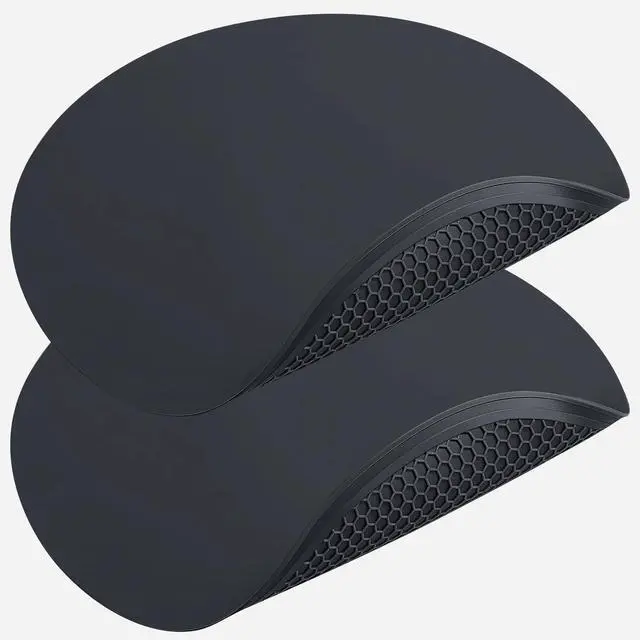 Main image of Silicone Microwave Mats, 12" Extra Large Multi-Use Microwave Mat Heat Resistant Silicone Trivet Mat Pot Holders Hot Pads for Kitchen, Silicone Cover Pad for Microwave Oven Hot Pot Pans, Black 2Pack