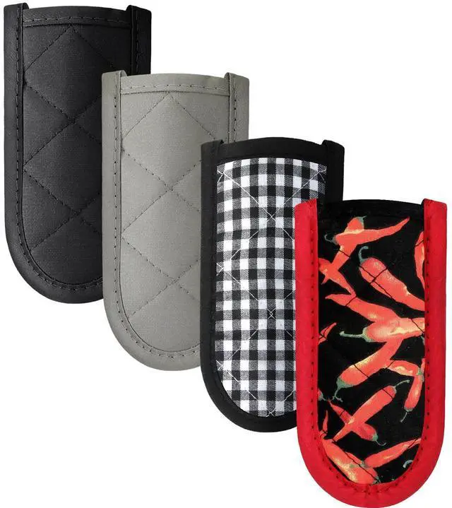 Main image of Pcs Cast Iron Skillet Handle Covers Heat Resistant Pot Handle Covers Non Slip Cotton Pot Sleeves Holder Mitts Machine Washable for Kitchen Baking Cooking Cookwares(Plaid Style)