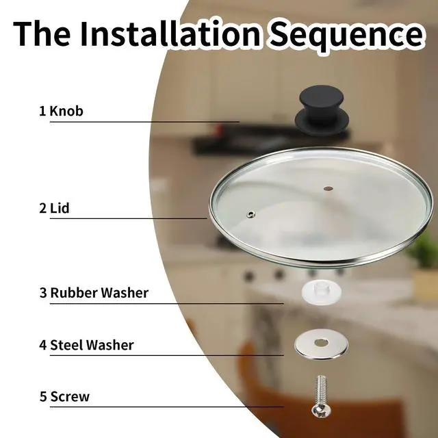 Alt view image 3 of 7 - 2 Pcs Universal Pot Lid Replacement Knobs, Silicone Pan Lid Holding Handles with Screws, Fits Most Glass, Stainless Steel & Ceramic Lids