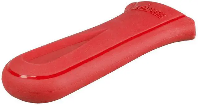 Main image of Deluxe Silicone Hot Handle Holder - Dishwasher Safe Hot Handle Holder Designed for Lodge Cast Iron Skillets 9 Inches+ w/Keyhole Handle - Reusable Heat Protection Up to 550° - Red