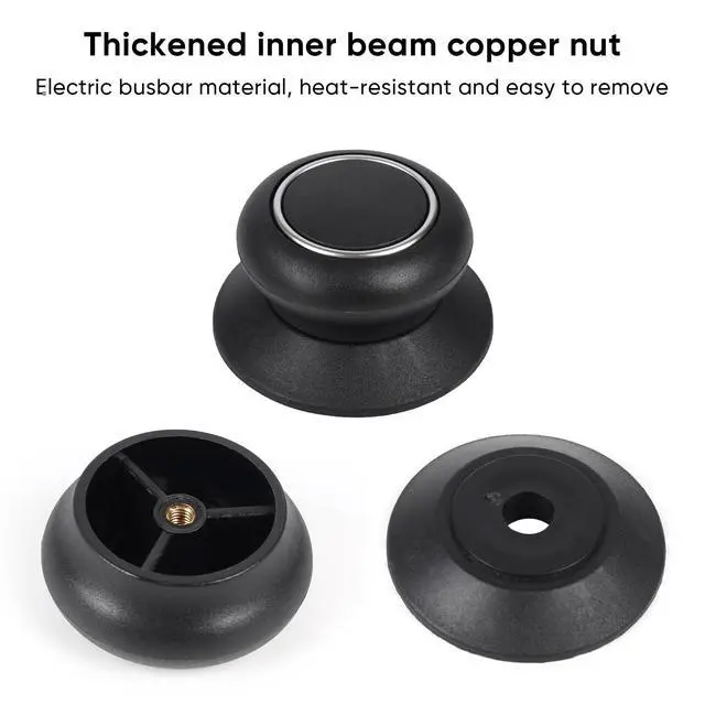 Alt view image 3 of 7 - Pot Lid Knob Easy Lnstallation Sturdy Cover Knobs Universal Pot Lid Handle Pot Kitchen Replacement Cookware Lidreplacement Pot Cover Heat Resistant and Prevent Static Replacement Knob